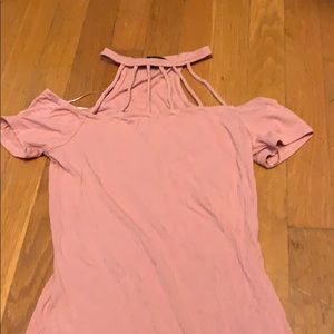 Pink off the shoulder shirt